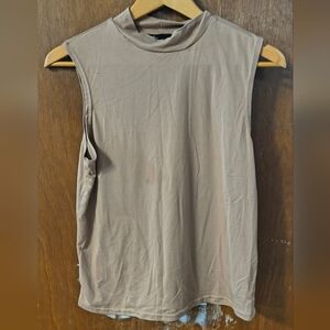 NWOT Brit & Bri Elegant Sleeveless Tan Tee